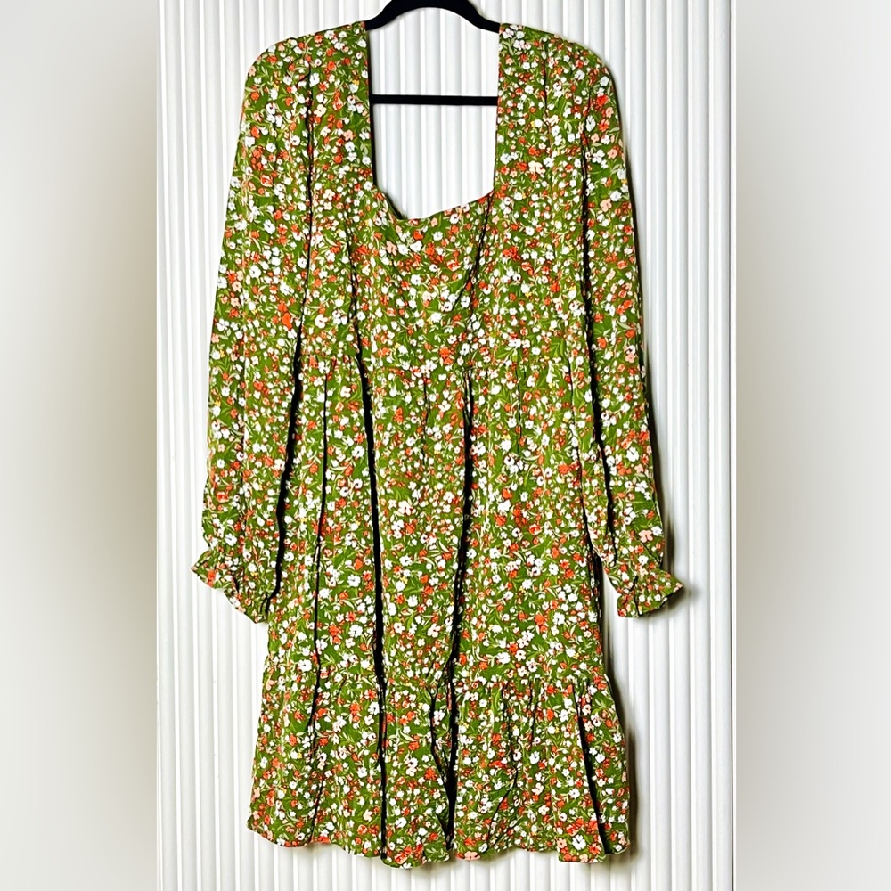 BCBG Paris Square Neck Babydoll Dress, Size XXL